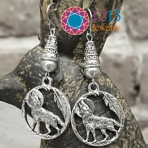 Handcreated Wolf Earrings on Stainless Steel Ear Wires